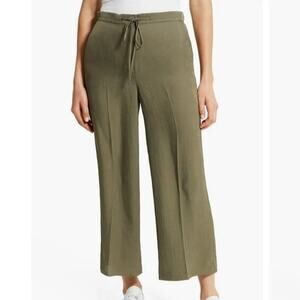 Theory Wide Crop Pant in Washed Twill